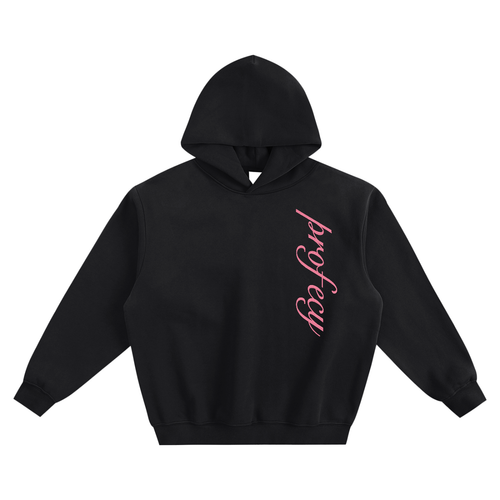 pink,black,hoodie